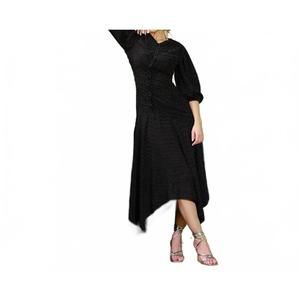 NEW ESTEEM COUTURE eileen mini polka dot dress in black